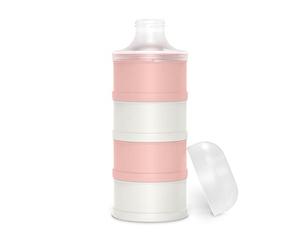 Suavinex, Doseur de Lait en Poudre. Avec 4 Compartiments, Hermétique, Bec Verseur et Bouchon à Vis. Lavable au lave-vaisselle. Bonhomia Rose