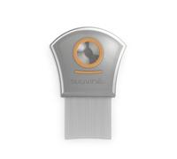 Suavinex, Lendrera Loupe à poux et toile en acier inoxydable avec double pointe arrondie pour une meilleure traction, longues et fines, pointes arrondies, ne casse pas les cheveux, 0 mois