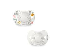 Suavinex Lot de 2 Sucettes Symétriques Sx Pro 0/6 mois Walk In The Park Gris