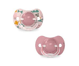 Suavinex Lot de 2 Sucettes Symétriques Sx Pro 18M+ Walk In The Park Nude
