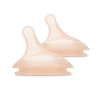 Suavinex Tétine Silicone Mixte Allaitement Adaptable - Anti-colique Zero Zero - Lot de 2 +0 mois