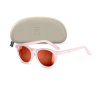 Suavinex, Lunettes de Soleil pour Bébés 0 à 12 Mois, Lunettes Polarisées avec filtre UV 400, 100% Protection UVA et UVB, CAT 3, avec Étui, Très Flexibles et Légères, Forme Ronde, Couleur Rose