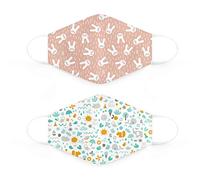 Suavinex Masques pour enfants réutilisables certifiés et approuvés 3 à 5 ans, 3 couches, 25 cycles de lavage, fabriqué en Espagne, 2 unités, vert - 29 g