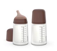 Suavinex, Pack 2 Biberons Anti-Colique Zero Zero 270 ml avec Tétine à Débit Moyen (M) en Silicone, Bébés +3 Mois, Lait Maternel, Poudre et Liquides Densité Moyenne, Compatible Allaitement, Deep