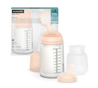 Suavinex, Pack Biberon Anti Colique Zero Zero Débit Moyen. Biberon 270 ml avec Tétine à Débit Moyen + Rechange Tétine à Débit Moyen + Rechange Poche Anti Colique, pour Bébés +3 Mois