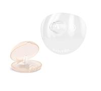 Suavinex, Pack de 2 Protège-Mamelons Allaitement, Coquillage Silicone Souple, Doux et Fin, Prévient les Irritations, Facilite l'Allaitement, Imperceptibles pour Bébé, avec Boîte Hygiénique, M