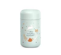Suavinex, Pot Isotherme, Boîte pour Bébé 100% Inox Maintient la Température Pendant Plus de 6 Heures Hermétique, Fermeture à Vis Qualité et Résistance 400 ml Wonderland, Vert