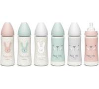 Suavinex Pp Premium Biberon à large ouverture avec tétine en silicone et 3 positions 360 ml