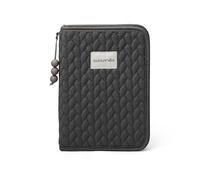Suavinex, Protège Carnet de Santé Bébé, Pochette Documents, Étui pour Ranger et Organiser, Carnet Maternité, Fermeture Éclair, Résistant à l'Eau, Cadeau Nouveau-né, Poches Intérieures, Coton, Gris