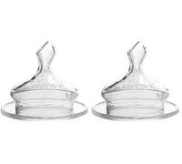 Suavinex set de 2 Tétines Physiologique en Silicone +6 Mois Débit Moyen (Lot de 2)