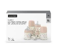 Suavinex Coffret naissance biberons – 2×270 ml + 2×150 ml – sucette 0–6 mois – Birdies Rose