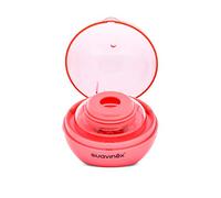Suavinex, Stérilisateur de Sucettes Nomade à Rayons Ultraviolets (UV), Sans Agents Chimiques, Stérilise en 3 Minute, Fonctionne avec USB ou avec Piles. Élimine 99% des Germes. Rouge