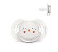 Suavinex, Sucette 6-18 Mois. Tétine Symétrique SX Pro en Silicone. Tétine plus Plate et Flexible, Réversible. Bonhomia, Beige