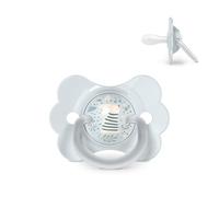 Suavinex, Sucette Bébé 0/6 Mois et Nouveau-nés, Tétine Symétrique SX Pro en Silicone, Réversible, Plate et Flexible, Respecte le Développement Buccodentaire, avec Anneau, Wonderland Bleu