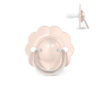 Suavinex, Sucette Bébé 0/6 Mois et Nouveau-nés, Tétine Symétrique SX Pro en Silicone, Réversible, Plate et Flexible, Respecte le Développement Buccodentaire, Forme Ronde avec Anneau, Wonder Rose Uni