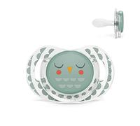 Suavinex, Sucette pour Bebés +18 Mois. Tétine Symétrique SX Pro en Silicone. Tétine plus Plate et Flexible, Réversible. Bonhomia, Vert