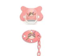 Suavinex Sucette Silicone Physio + Clip Indien Rose
