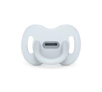 Suavinex, Sucette Tout Silicone pour Nouveau-nés, pour Bébé 0/6 Mois et Naissance, avec Tétine Symétrique SX Pro, Réversible, Super Douce et Souple, Idéal pour Dormir, Ballad Blue