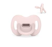 Suavinex, Sucette Tout Silicone, pour Bébé 6/18 Mois, avec Tétine Symétrique SX Pro, Réversible, Super Douce et Souple, Idéal pour Dormir, Respecte le Développement Buccodentaire, Rosewater