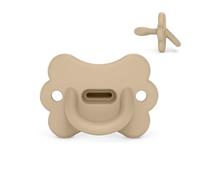 Suavinex, Sucette Tout Silicone, pour Bébé 6/18 Mois, avec Tétine Symétrique SX Pro, Réversible, Super Douce et Souple, Idéal Dormir, Respecte le Développement Buccodentaire, Butterfly, Irish Cream