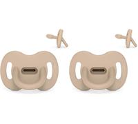 Suavinex, Sucette Tout Silicone, pour Bébé 6/18 Mois, avec Tétine Symétrique SX Pro, Réversible, Super Douce et Souple, Idéal pour Dormir, Respecte le Développement Buccodentaire, Irish Cream