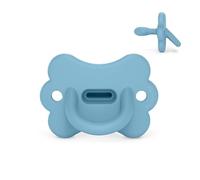 Suavinex, Sucette Tout Silicone, pour Bébé 6/18 Mois, avec Tétine Symétrique SX Pro, Réversible, Super Douce et Souple, Idéal Dormir, Respecte le Développement Buccodentaire, Butterfly, Infinity Blue