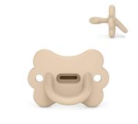Suavinex, Sucette Tout Silicone, pour Bébés 6/18 Mois, Beige Soft