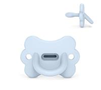 Suavinex, Sucette Tout Silicone, pour Bébés 6/18 Mois, Bleu Soft