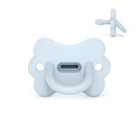 Suavinex, Sucette Tout Silicone pour Nouveau-nés, pour Bébé 0/6 Mois et Naissance, avec Tétine Symétrique SX Pro, Réversible, Super Douce et Souple, Idéal pour Dormir, Butterfly, Ballad Blue