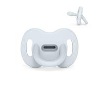 Suavinex, Sucette Tout Silicone pour Nouveau-nés, pour Bébé 0/6 Mois et Naissance, avec Tétine Symétrique SX Pro, Réversible, Super Douce et Souple, Idéal pour Dormir, Ballad Blue