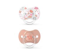 Suavinex Sucettes Symetrique Sx Pro Memories Corail Rose 6/18 Mois 2 Unités, Sans BPA, en Silicone, Memories Rose, 6-18 Mois (Lot de 2)