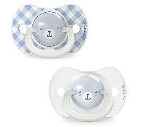 Suavinex Lot de 2 sucettes symétriques SX Pro Night&Day Wild&Free 0 à 6 mois Bleu