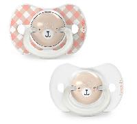 Suavinex Sucettes Night&Day Wild&Free SX Pro – lot de 2 symétriques 0 à 6 mois Rose