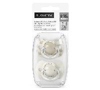 Suavinex - Sucettes symétriques Birdies SX Pro - Lot de 2, 6 à 18 mois - Beige