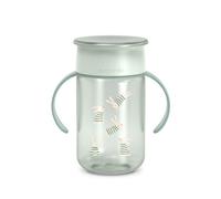 Suavinex, Tasse Apprentissage pour Bébé, avec Disque Anti-Fuite, Magic Cup Rebord Antifuite 360°, Anses Amovibles, Couvercle Hygiénique, Compatible Lave-Vaisselle, 340 ml, +12 Mois, Wonderland, Vert