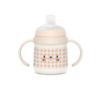 Suavinex, Tasse Apprentissage Bébé, Biberon avec Poignées, Brillent dans le Noir, avec Bec Anti-fuites en Silicone, avec Valve Anti-Colique, pour Bébés +6 Mois, Idéal Nuit, 150 ml, Rose