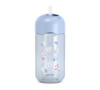 Suavinex, Tasse Apprentissage Bébé, Gourde Paille Enfant, Gobelet Bébé avec Paille en Silicone Flexible, Résiste à la Morsure, Anti-goutte, Apte Lave-vaisselle, +18 Mois, 340 ml, Wild&Free Bleu