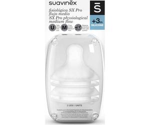 Suavinex Teat Fisio Sx Pro Silicone M +3M 2uds