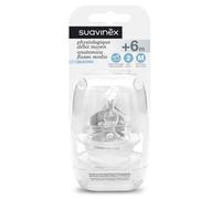 Suavinex Tétine Anatomique Silicone SX Pro Débit M +6m Lot de 2