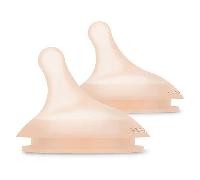 Suavinex Tétine pour biberon Zero Zero – Anti-colique – Silicone – Débit M (+3 mois) – 2 pièces