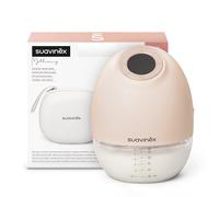 Suavinex, Tire Lait Electrique Main Libre, Portable, Sans Fils, Sans Tubes, avec Batterie, 3 Modes et 9 Intensités, avec Adaptateurs, Silencieux, Étui et Brosse, Écran LED, Réservoir 180 ml