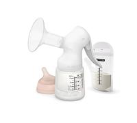 Suavinex, Tire-lait Manuel. Inclut : Biberon Zero Zero 120 ml avec Tétine à Débit Adaptable + 3 Sachets pour Lait Maternel avec Fermeture Zip + Sac transport. Portable et Silencieux