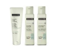 Suavinex, Trousse Naissance Nouveau-né avec Soins Pédiatriques, Beige | Coffret Cadeau avec Lait Hydratant 100 ml + Gel Lavant 100 ml + Pommade Siège 75 ml, Format Voyage, Convient Peaux Sensibles