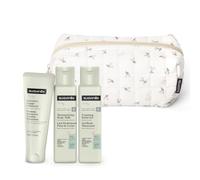 Suavinex, Trousse Naissance Nouveau-né avec Soins Pédiatriques, Beige | Coffret Cadeau avec Lait Hydratant 100 ml + Gel Lavant 100 ml + Pommade Siège 75 ml, Format Voyage, Convient Peaux Sensibles