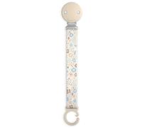 Suavinex, Attache Tétine en Tisu, Chaîne Attache-Sucette avec Clip et Plaque en Silicone, pour Sucettes avec Anneau, Accrocher aux vêtements ou Accessoires, Bébés +0 Mois, Wonderland Beige Floral