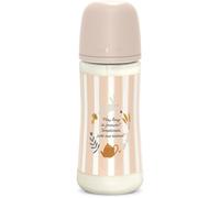 Suavinex, Biberon 360 ml, Biberon avec Tétine Symétrique SX Pro en Silicone à Débit Rapide (L). Avec Valve Anti-Colique. Silicone Fin Ultra-Doux. Pour Bébés, +6 Mois, Wonderland Rose