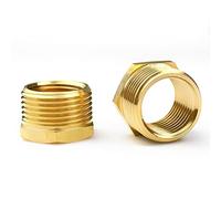 suaywo 2 Pièces 3/4 x 1/2 Pouce BSP Mâle x Filetage Femelle Union Réduction Adaptateur Hexagonal Raccord en Laiton pour Tuyaux D'arrosage BPS Usage Industriel ou Domestique