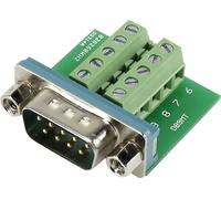 SUB-D mâle Nombre de pôles: 9 TRU COMPONENTS DSUB09M-10TB-2 1229332 90 ° raccord à vis 1 pc(s)