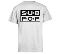 Sub Pop T-Shirt À Manches Courtes pour Hommes Gris
