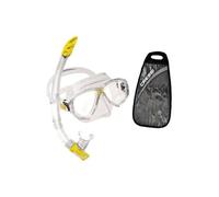 Cressi Marea Vip - Ensemble Combiné Masque Marea + Tuba Mexico pour la Plongée et Snorkelling, Transparent/Jaune, Taille Unique, Unisexe Adulte